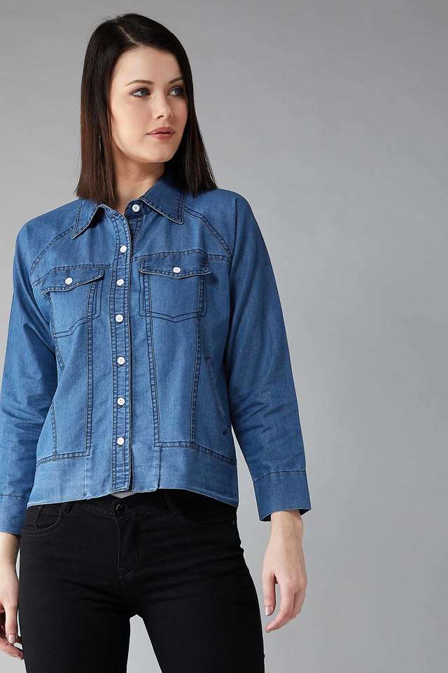 dolce crudo Solid Collared Cotton Women Casual Wear Jacket-picture-23