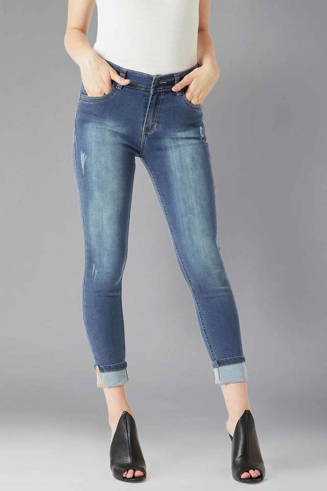 dolce crudo Women's Regular Fit Are We Lost Twill Turner Jeans Blue-picture-28