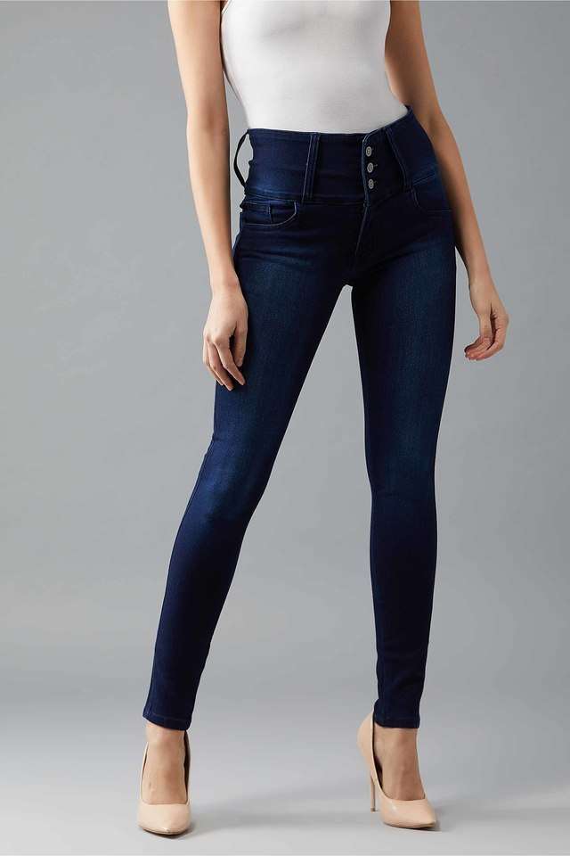 dolce crudo Women's Skinny Fit Nourish The Soul High Waist Jeans-picture-23