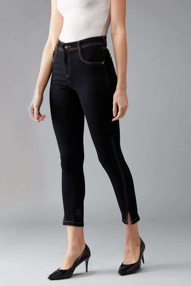 dolce crudo Women's Skinny Fit The Glam Factor High Rise Jeans-picture-20