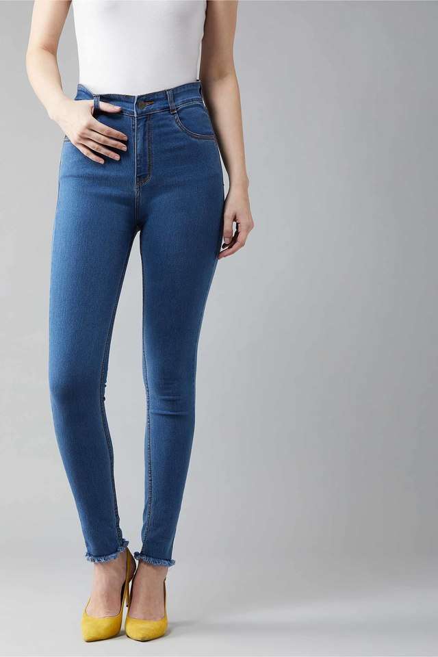 dolce crudo Women's Skinny Fit Know Your Worth Denim Jeans-picture-13