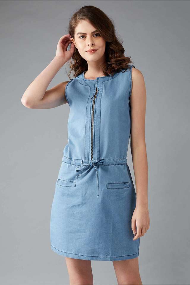 dolce crudo Solid Round Neck Cotton Women Dress-picture-32