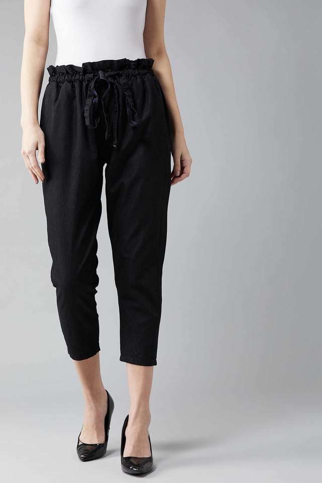 Solid Regular Fit Denim Women Casual Wear Pants