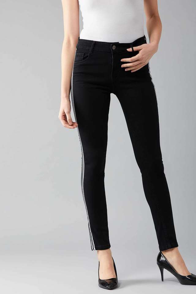 dolce crudo Women's Regular Fit Girl Power Twill Jeans Black-picture-15