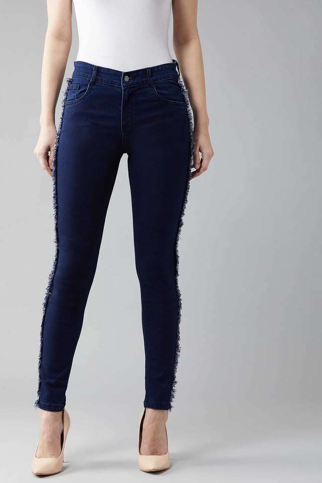 dolce crudo Women's Regular Fit Coolest On Internet Skinny Jeans Navy Blue-picture-39