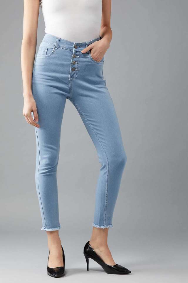 dolce crudo Women's Regular Fit Happy Spirit Denim Jeans Light Blue-picture-26