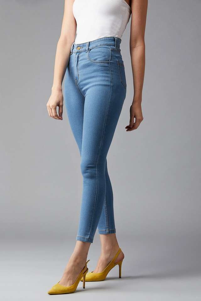 dolce crudo Women's Regular Fit Try Something Denim Jeans Blue-picture-27