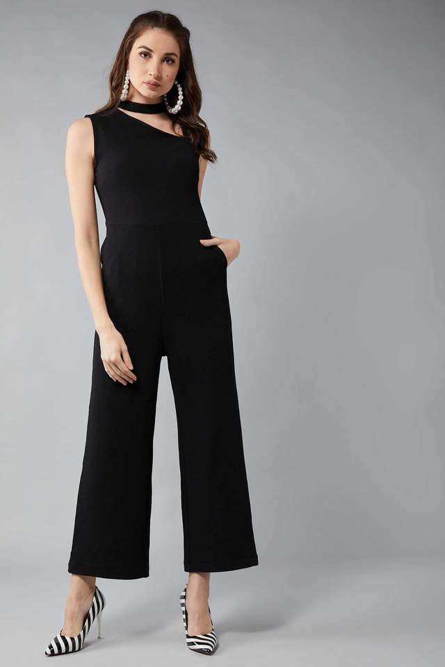 dolce crudo Women's Fit And Flare Knowing The World Cut Out Jumpsuit Black-picture-15