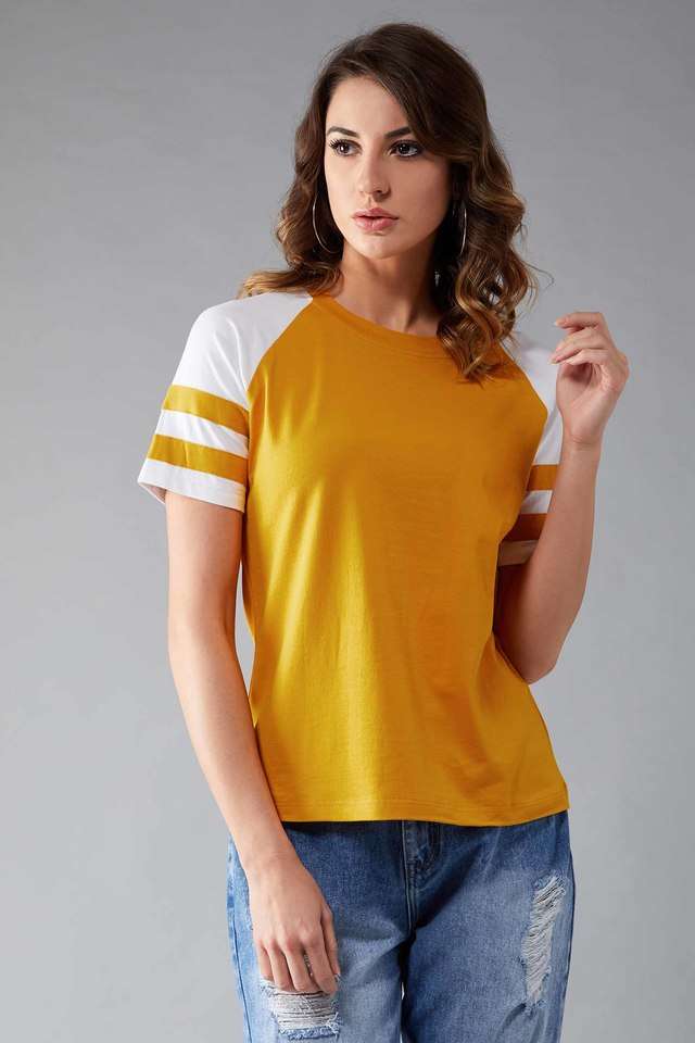 dolce crudo Solid Cotton Round Neck Women T-Shirt-picture-24