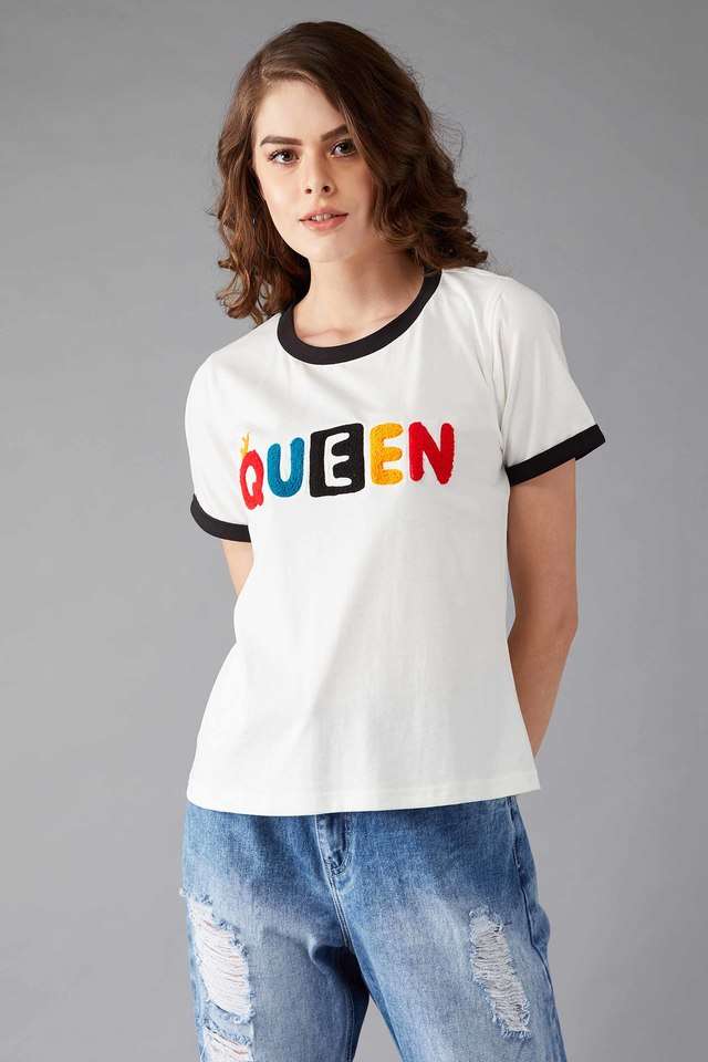 dolce crudo Printed Cotton Round Neck Women T-Shirt-picture-23