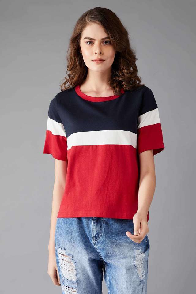 dolce crudo Solid Cotton Round Neck Women T-Shirt-picture-18