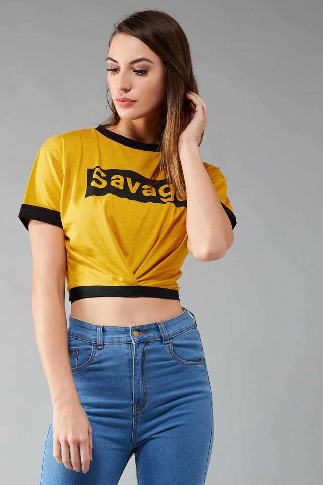 dolce crudo Printed Cotton Round Neck Women T-Shirt-picture-25