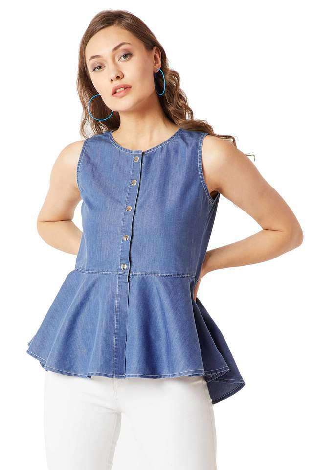 miss chase Solid Cotton Round Neck Women Top-picture-40