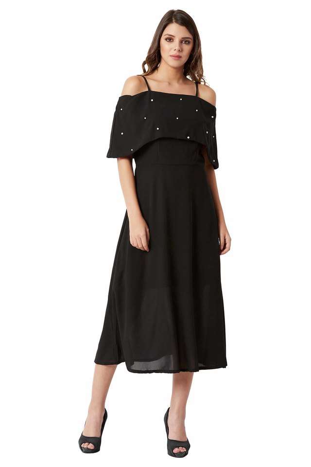 miss chase Embellished Square Neck Georgette Women Dress-picture-43