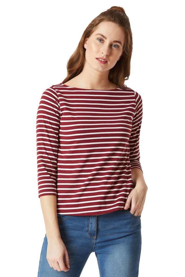 miss chase Stripes Cotton Women Top-picture-10