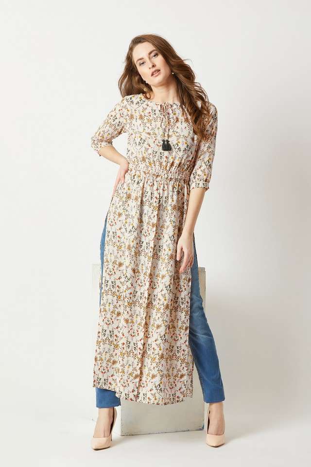 miss chase Floral Crepe Tie Up Neck Women Top-picture-46