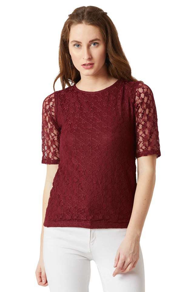 miss chase Printed Cotton Round Neck Women Top-picture-22