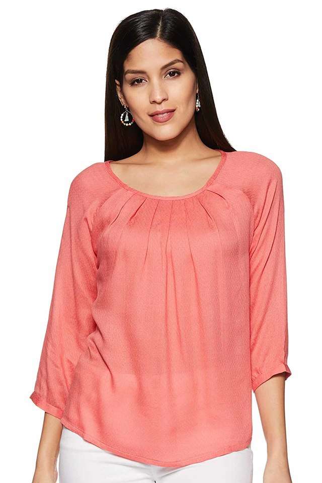 sera Solid Viscose Round Neck Women Top-picture-32