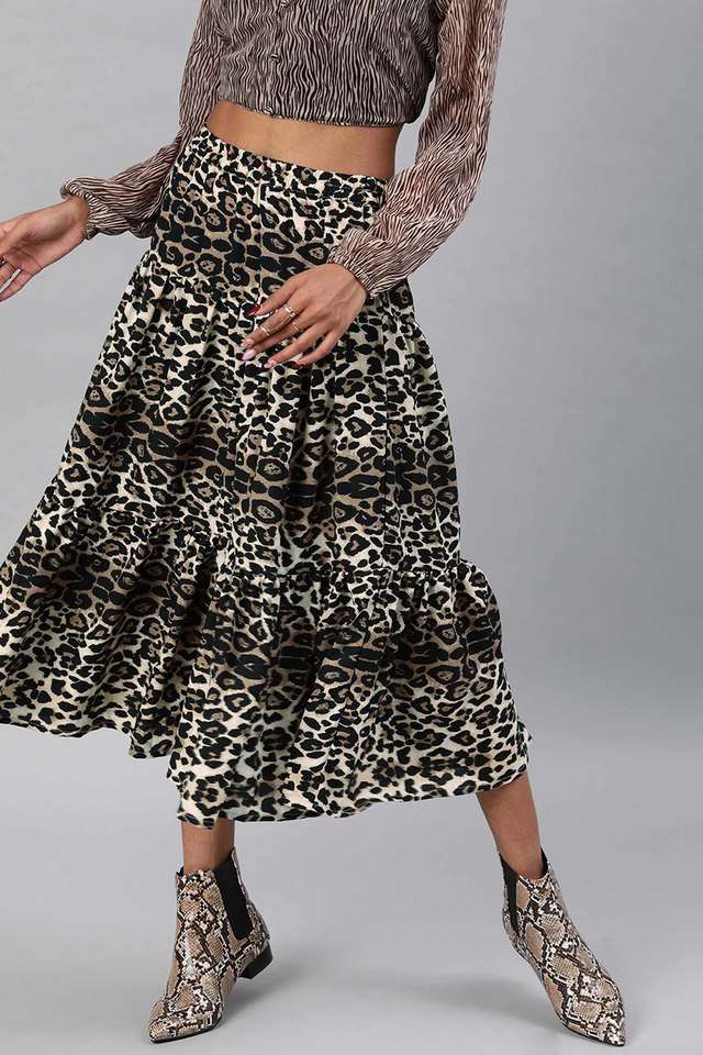 sera Regular Fit Calf Length Polyester Women Casual Wear Skirts-picture-40