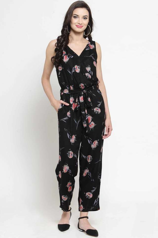 sera Women's Regular Fit Printed V Neck A-Line Jumpsuit-picture-23