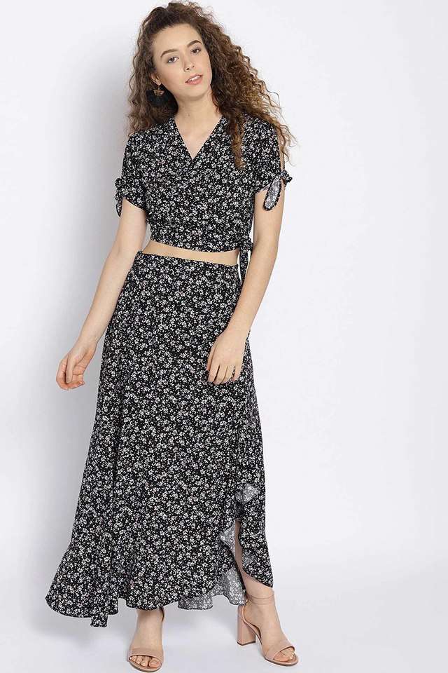 sera Printed V-Neck Viscose Women Dress-picture-21