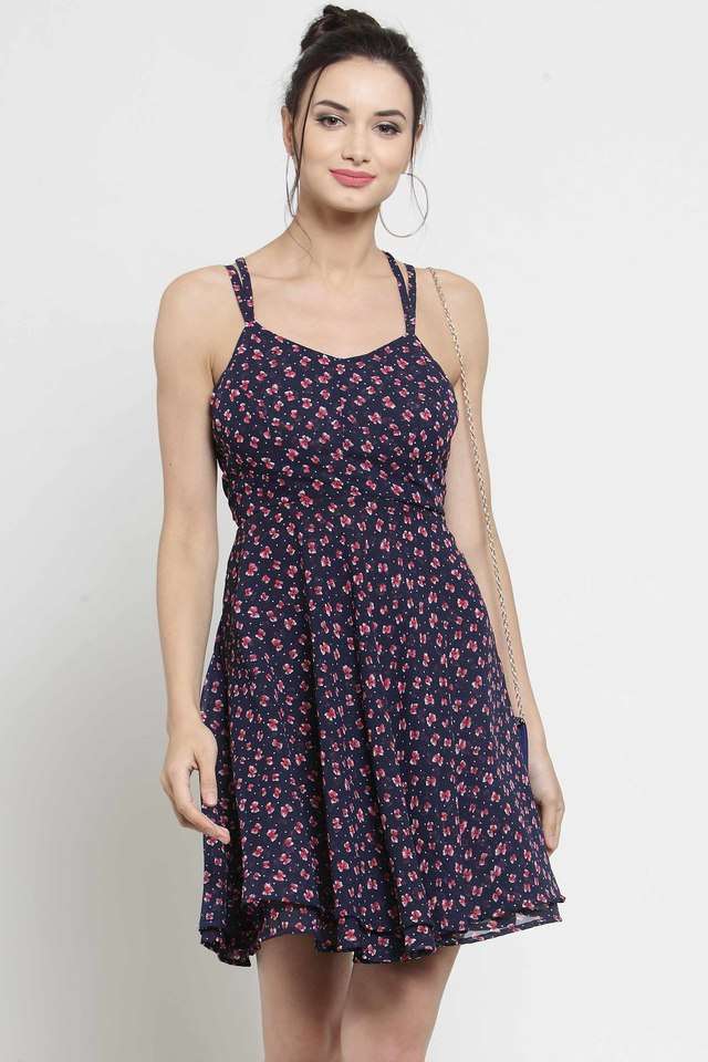 sera Printed V-Neck Polyester Women Dress-picture-30
