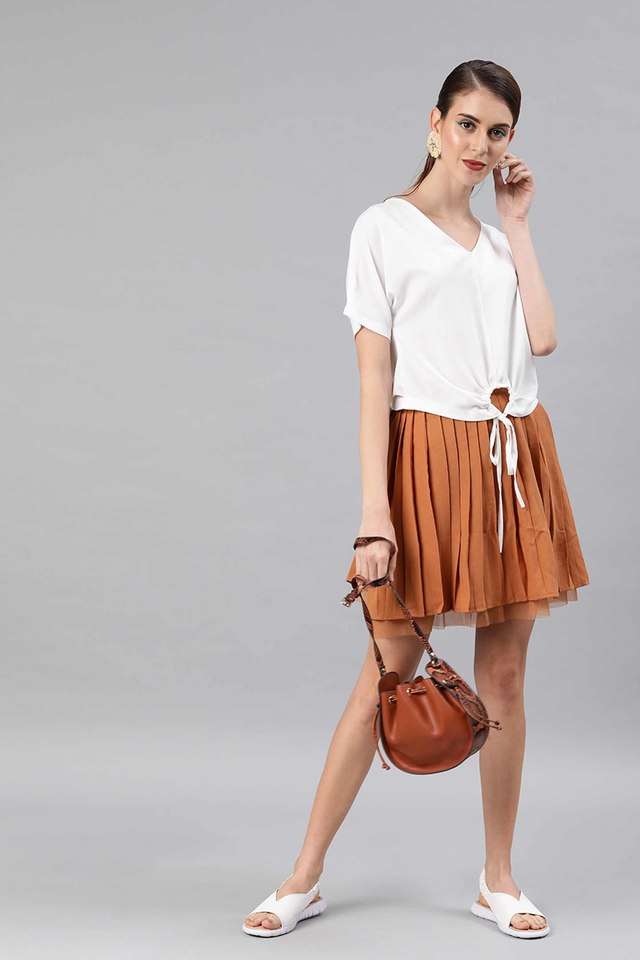 sera Solid Polyester V-Neck Women Top-picture-38