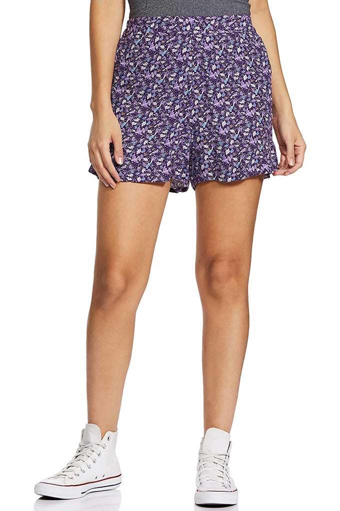 Women's Floral Mid-Rise Regular Shorts-image-11