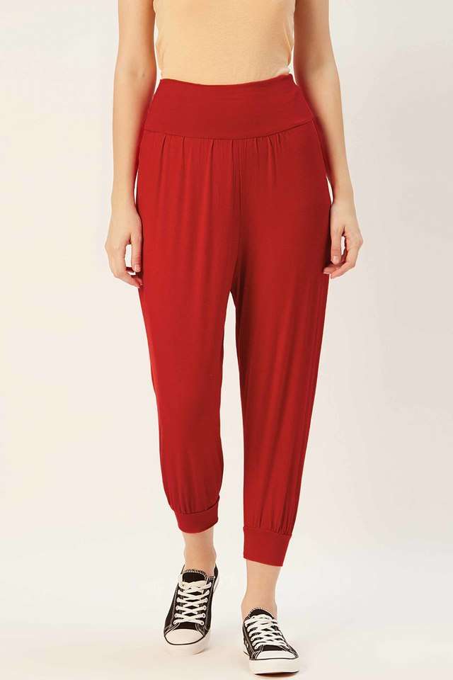 sera Solid Regular Fit Cotton Women Casual Wear Pants-picture-11