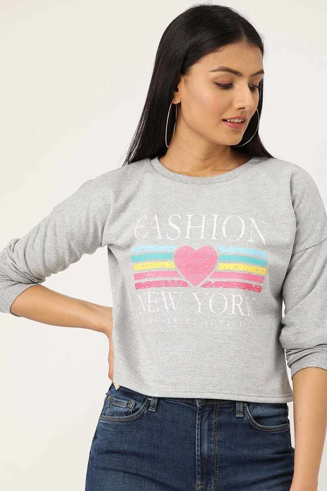 sera Typographic Round Neck Cotton Women Sweatshirt-picture-23