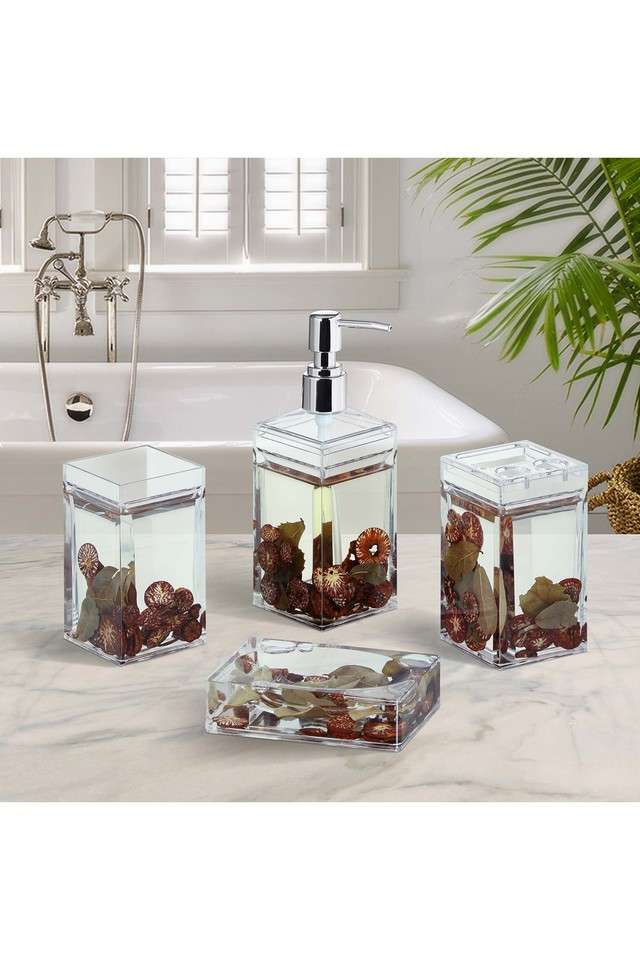 Agua-Acrylic-4-Pcs-Bathroom-Set-Brown