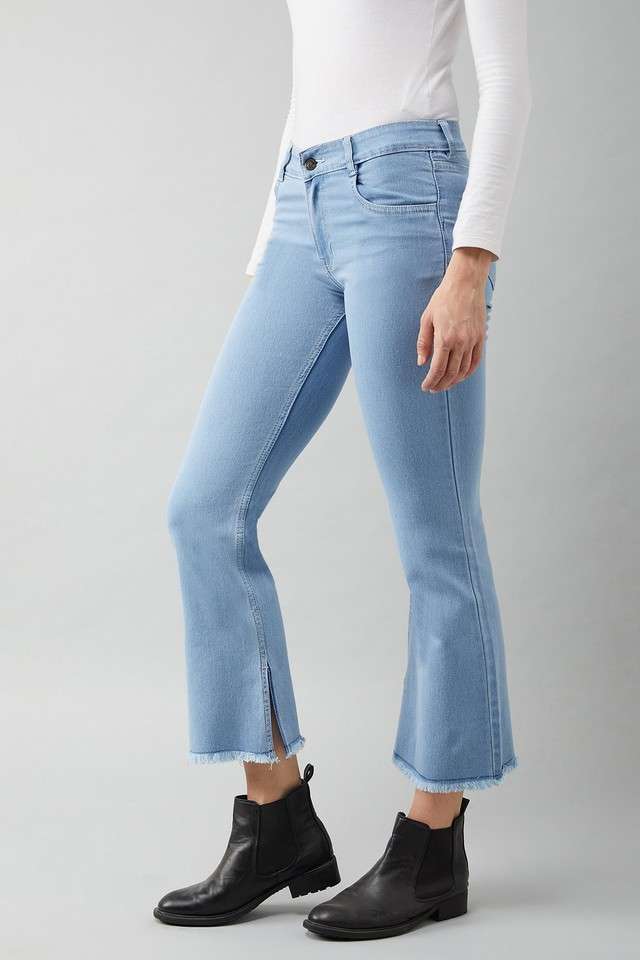 Bootcut Crop Denim Women's Jeans-image-36