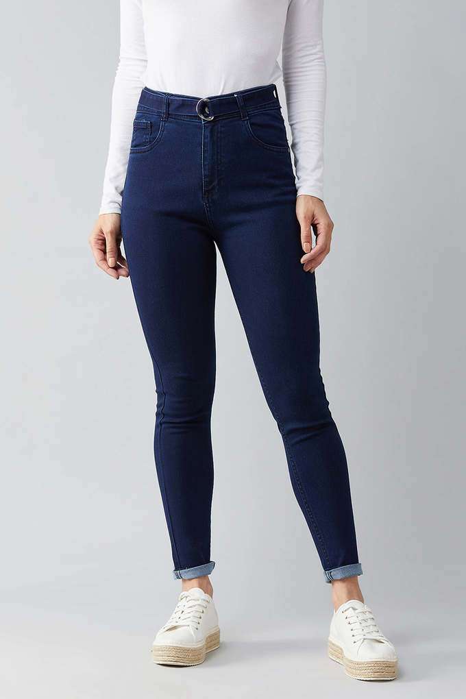 dolce crudo Solid Regular Denim Women's Jeans-picture-13