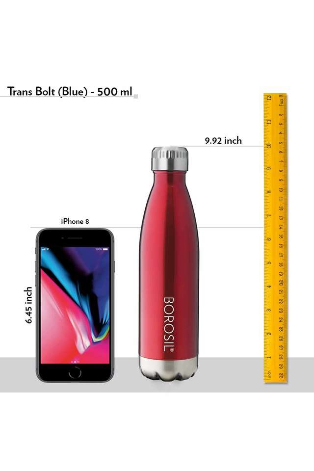 Stainless-Steel-TRANS-Bolt-Vacuum-Insulated-Flask-Water-Bottle-Red-500-ml