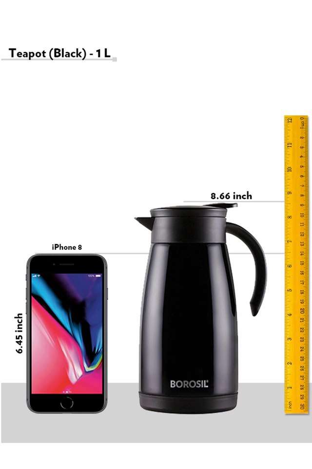 Stainless-Steel-Teapot-Flask-1-Litre-Black