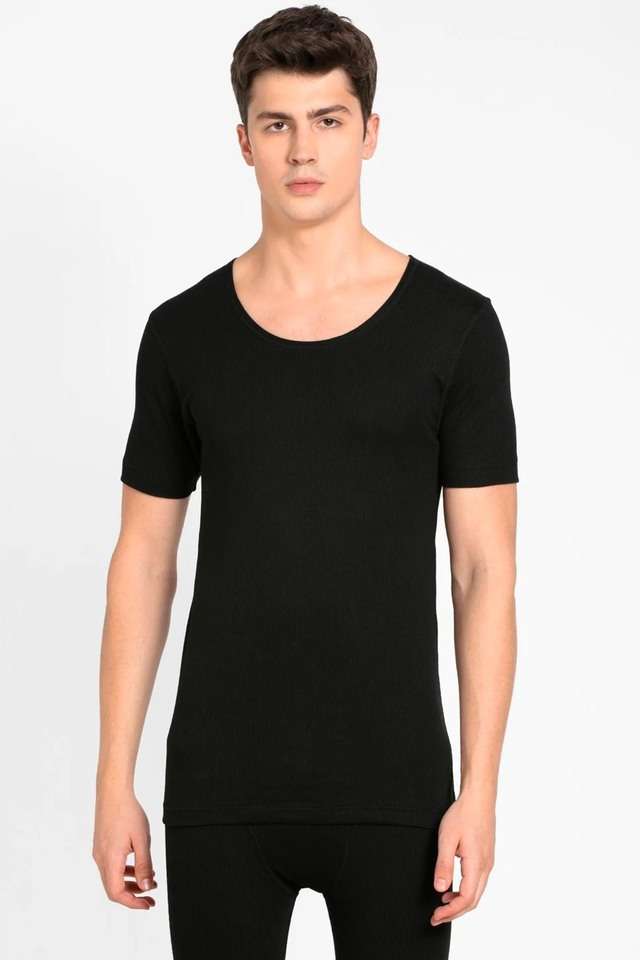 Solid-Blended-Fabric-Regular-Fit-Men-Thermals