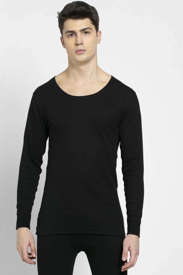 Solid-Cotton-Viscose-Regular-Fit-Men-s-Thermal-Vest
