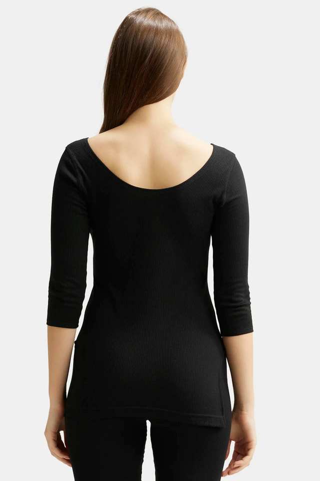 Super-Combed-Cotton-Rich-Three-Quarter-Sleeve-Thermal-Top-With-StayWarm-Technology