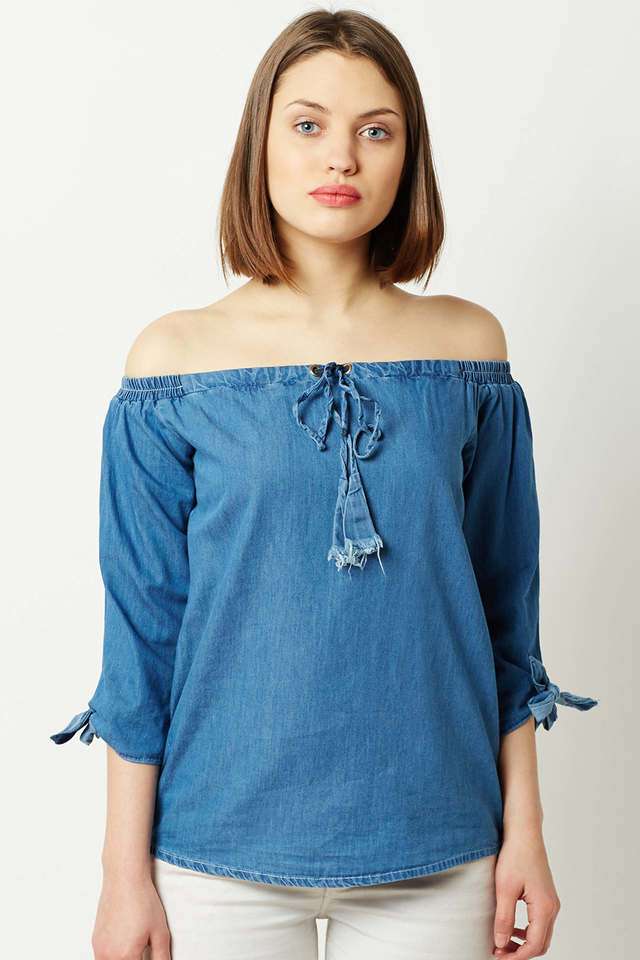 miss chase Solid Cotton Off Shoulder Women Top-picture-31