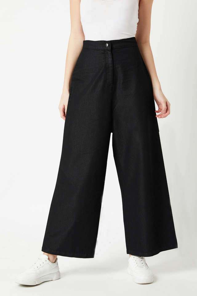 miss chase Solid Relaxed Fit Denim Women Casual Wear Pants-picture-30
