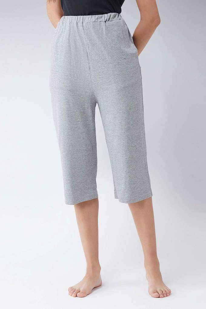 Relaxed Fit Regular Cotton Women's Casual Wear Capris-image-42