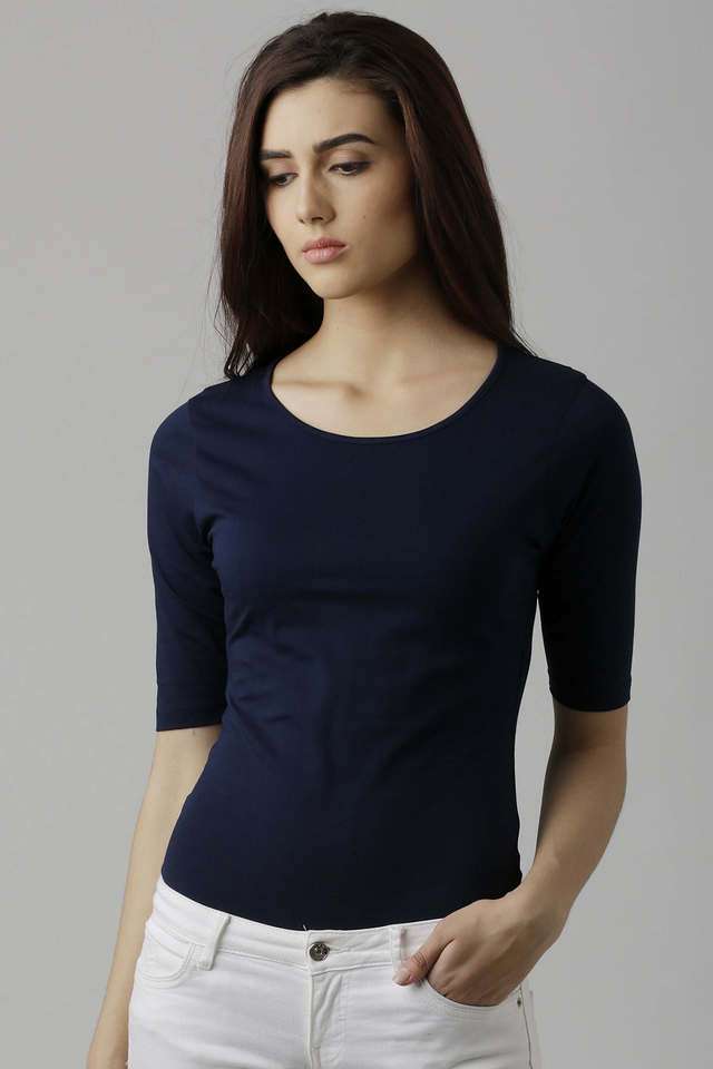 miss chase Solid Cotton Round Neck Women Bodysuit-picture-18