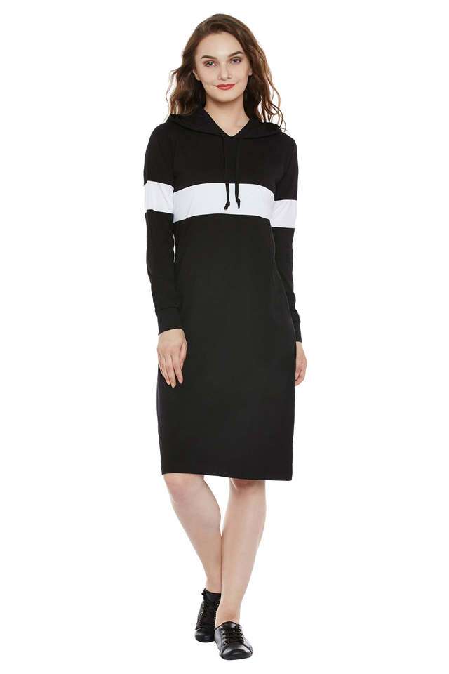 miss chase Solid Round Neck Cotton Women Dress-picture-25