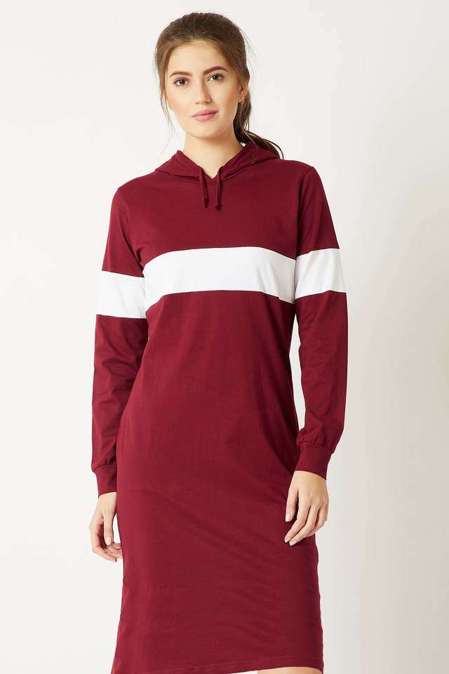 miss chase Solid Round Neck Cotton Women Dress-picture-31