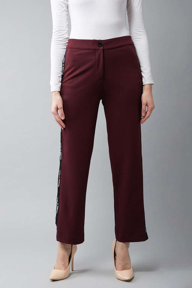 miss chase Solid Relaxed Fit Polyester Women Casual Wear Pants-picture-36