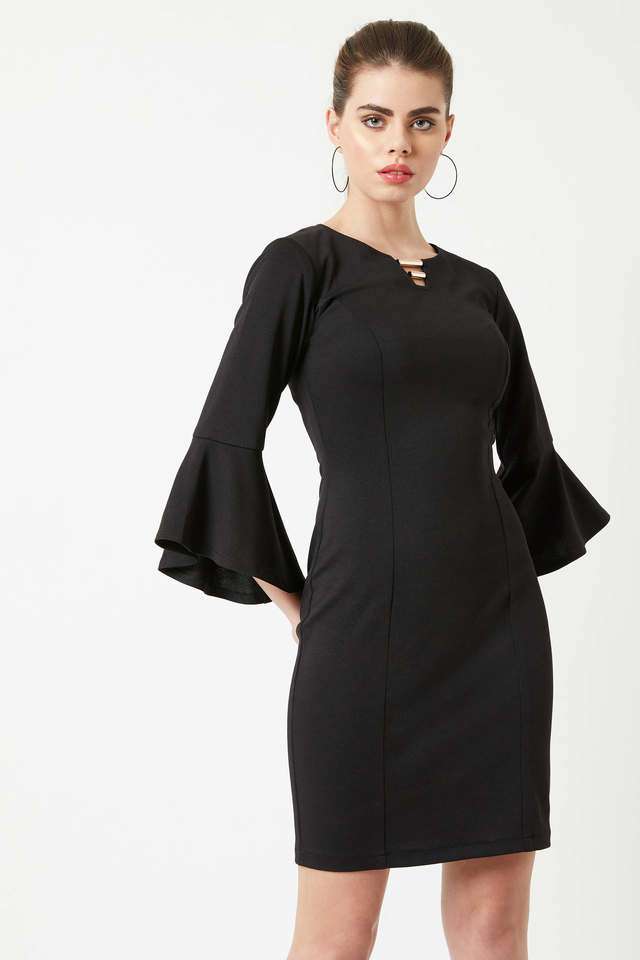 miss chase Solid Boat Neck Polyester Women Dress-picture-39