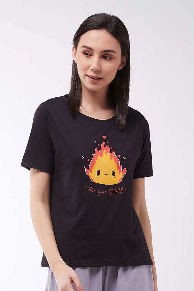 miss chase Solid Cotton Round Neck Women T-Shirt-picture-42