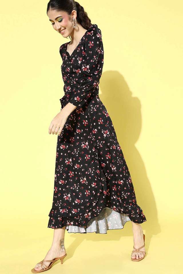 sera Floral Sweetheart Neck Polyester Women Dress-picture-25