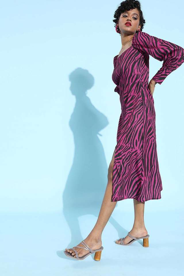 sera Printed Square Neck Polyester Women Dress-picture-16