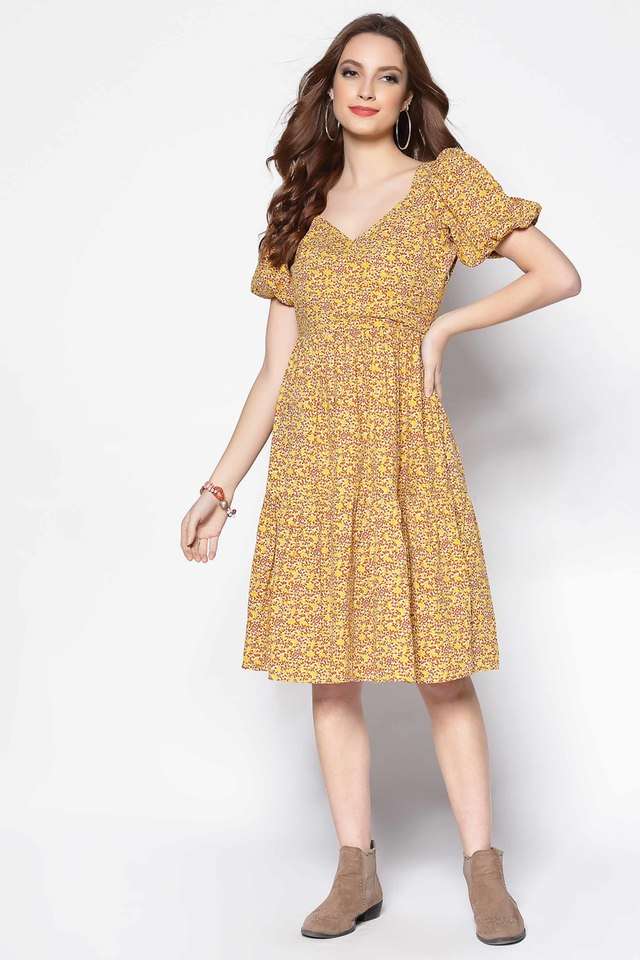 sera Floral Sweetheart Neck Cotton Women Dress-picture-40